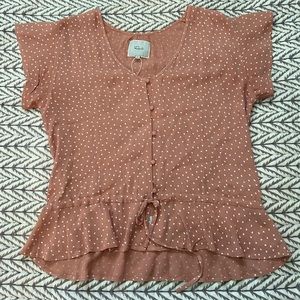 NWT Rails mini hearts blouse